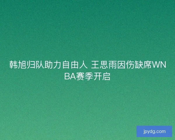 韩旭归队助力自由人 王思雨因伤缺席WNBA赛季开启
